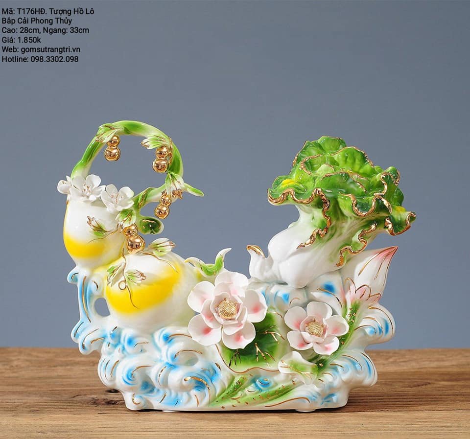 TƯỢNG HỒ LÔ BẮP CẢI PHONG THỦY